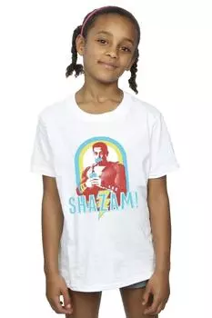 Хлопковая футболка в рамке Shazam Buble Gum DC Comics, белый