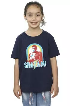 Хлопковая футболка в рамке Shazam Buble Gum DC Comics, темно-синий