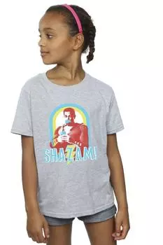 Хлопковая футболка в рамке Shazam Buble Gum DC Comics, серый