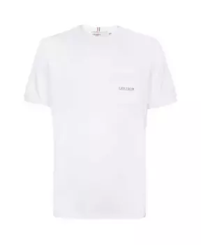 Хлопковая футболка в рубчик с круглым вырезом Les Deux, белый