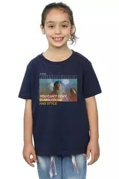Хлопковая футболка в стиле Дамблдора Harry Potter, темно-синий