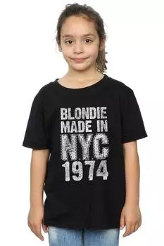 Хлопковая футболка в стиле панк NYC Blondie, черный