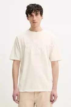 Хлопковая футболка WASHINGTONEC Desigual, бежевый