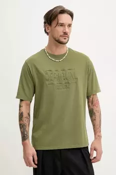Хлопковая футболка WASHINGTONGR Desigual, зеленый