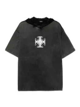 Хлопковая футболка We11done, черный