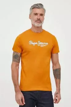 Хлопковая футболка Wido Pepe Jeans, оранжевый