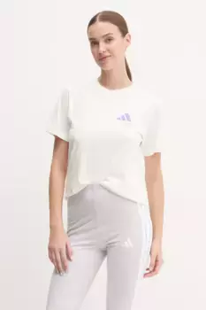 Хлопковая футболка WL VERB TEE adidas, бежевый