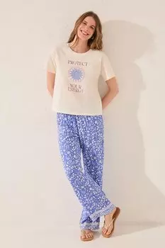 Хлопковая футболка Women'Secret, бежевый