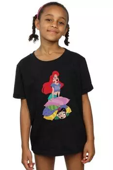 Хлопковая футболка Wreck It Ralph Ariel And Vanellope Disney, черный