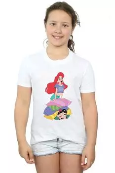Хлопковая футболка Wreck It Ralph Ariel And Vanellope Disney, белый