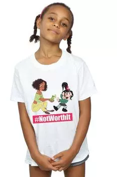 Хлопковая футболка Wreck It Ralph Tiana And Vanellope Disney, белый