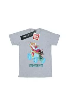 Хлопковая футболка Wreck It Ralph «Золушка и Ванилопа» Disney, серый