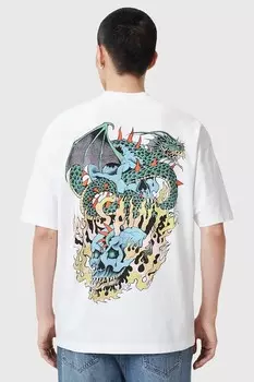 Хлопковая футболка WRITHER Allsaints, белый