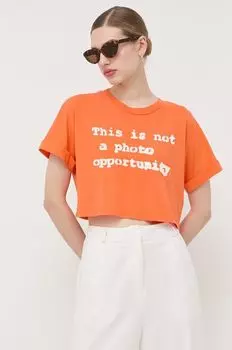 Хлопковая футболка x Banksy Guess, оранжевый