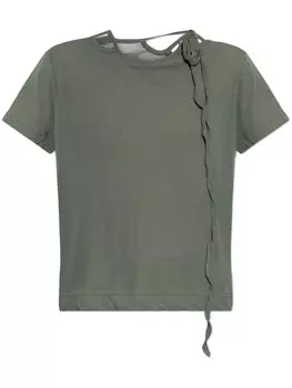 Хлопковая футболка Yohji Yamamoto, зеленый