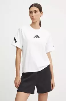 Хлопковая футболка Z.N.E Adidas, белый