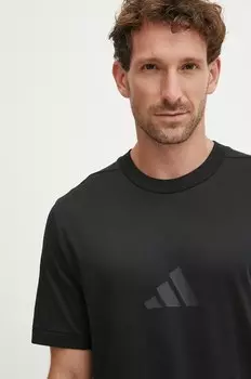 Хлопковая футболка Z.N.E Adidas, черный