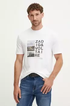 Хлопковая футболка ZADIG&VOLTAIRE, белый
