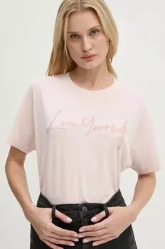 Хлопковая футболка Zadig&Voltaire, розовый