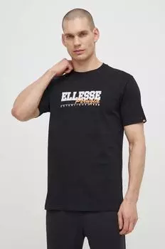 Хлопковая футболка Zagda T-Shirt Ellesse, черный