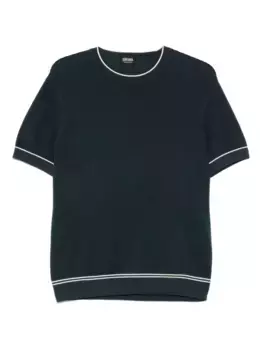 Хлопковая футболка Zegna, синий