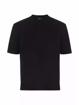 Хлопковая футболка Zegna, тёмно-синий