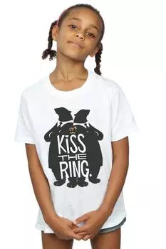 Хлопковая футболка Zootropolis Kiss The Ring Disney, белый