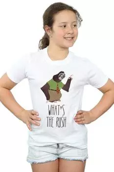 Хлопковая футболка Zootropolis What's The Rush Disney, белый