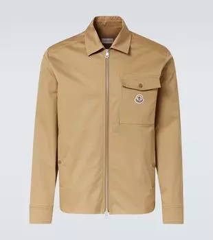 Хлопковая габардиновая куртка Moncler, Caramel