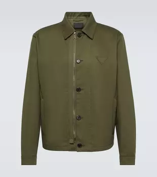 Хлопковая габардиновая куртка Prada, Militare