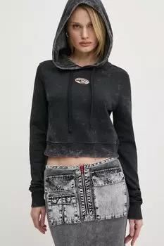 Хлопковая худи F-SLIMMY-HOOD-P5 свитшот Diesel, черный