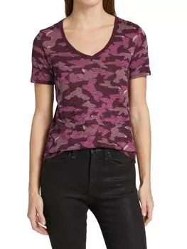 Хлопковая камуфляжная футболка ATM Anthony Thomas Melillo Purple