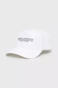 Хлопковая кепка Armani Exchange, белый