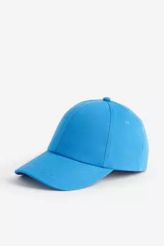 Хлопковая кепка H&M, ярко-голубой