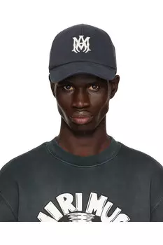 Хлопковая кепка 'ma' Amiri, синий