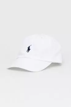 Хлопковая кепка Polo Ralph Lauren 322552489001, белый