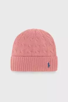 Хлопковая кепка Polo Ralph Lauren, розовый