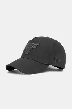 Хлопковая кепка с козырьком 0 New Era, серый