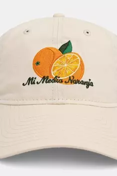 Хлопковая кепка с козырьком 0 New Era, бежевый