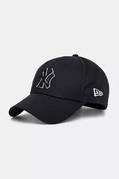 Хлопковая кепка с козырьком 0 New Era, темно-синий