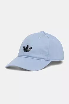 Хлопковая кепка с козырьком Adidas Originals, синий
