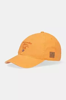 Хлопковая кепка с козырьком Aeronautica Militare, оранжевый