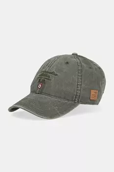 Хлопковая кепка с козырьком Aeronautica Militare, зеленый