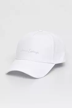Хлопковая кепка с козырьком Armani Exchange, белый