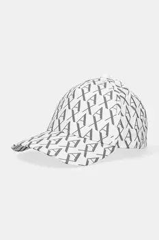 Хлопковая кепка с козырьком Armani Exchange, белый