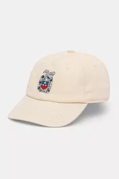 Хлопковая кепка с козырьком Bally, бежевый