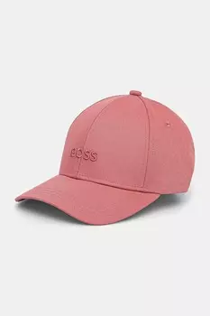 Хлопковая кепка с козырьком Boss, розовый