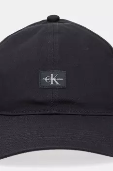 Хлопковая кепка с козырьком Calvin Klein Jeans, черный