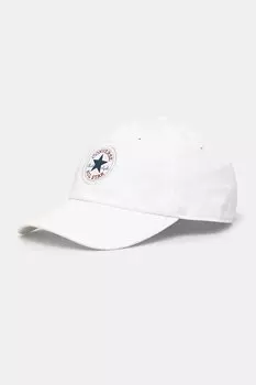 Хлопковая кепка с козырьком Converse, бежевый