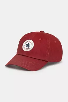 Хлопковая кепка с козырьком Converse, бордовый